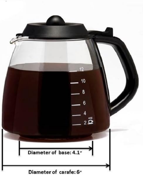 12 Cup Millennium Style Carafe, Black by Medelco GL312