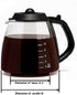 12 Cup Millennium Style Carafe, Black by Medelco GL312