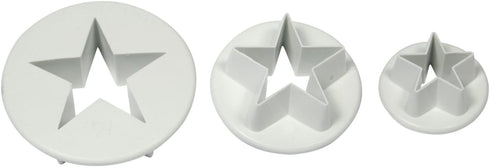 PME Star Cutter Set of 3, Standard, White
