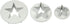 PME Star Cutter Set of 3, Standard, White