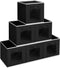Cube Storage Bins - Fabric Shelves for Closet Organization, Foldable Storage Bins for Clothes, Set of 6, Black