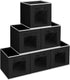 Cube Storage Bins - Fabric Shelves for Closet Organization, Foldable Storage Bins for Clothes, Set of 6, Black