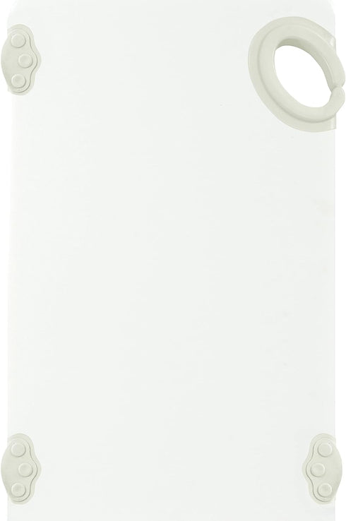 Winco Non-Slip Cutting Board with Hook, 6" x 10", White