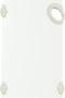 Winco Non-Slip Cutting Board with Hook, 6" x 10", White