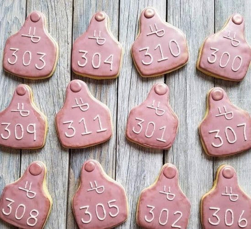 Cow Ear Tag/Animal Ear Tag 4 Inch Cutting Board Cookie Cutter, Tin Plated Steel, Made in the USA