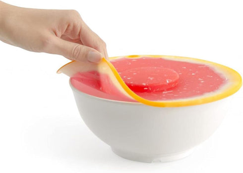 Charles Viancin Grapefruit Silicone Lid for Food Storage, 8''/20cm, BPA-Free, Oven & Dishwasher Safe