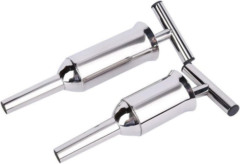 Stainless Steel Sausage Stuffer Tubes Filler Meat Filling Funnel Stuffer Tools, 28cm