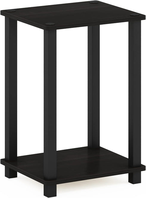 2-Tier Furinno Simplistic Side Table, Small End Table with Open Shelf, Easy Assembly Toolless Night Stand, Nightstand