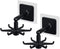Kitchen Utensil Hanger with 6 Hooks, Under Cabinet Holder for Kitchen and Bathroom, 360° Rotatable Organizer Hook, 2