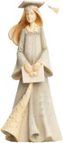 Foundations Stone Resin Figurine, Graduation Girl, 7.68”