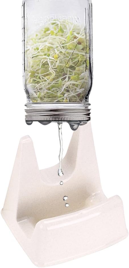 Sumnacon 3 Sprouting Jar Stand - Pcs Sprouting Stands With Water Tray For Any Mason Jars For Making