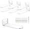 6 PCS Acrylic Floating Shoe Rack Wall Mount Display Shoe Rack Transparent