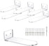 6 PCS Acrylic Floating Shoe Rack Wall Mount Display Shoe Rack Transparent