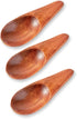 3 Pieces Mini Wooden Spoons, Small Salt Spoon with Short Handle, 2.76 inch Brown Wood Scoop for Spice Jars.