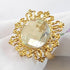 Tangpan 10pcs Gold-Light Rhinestones Napkin Rings for Weddings, Shiny Pearl Napkin Rings