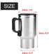 12V Electric Cup for Car, Stainless Steel Travel Heating Cup for Coffee Tea (12V 450ml)