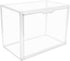Clear Stackable Plastic Storage Bins with Magnetic Lid - Dustproof Display Cases for Books, Cosmetics, Collectibles