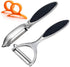Vegetable Peeler Set | Stainless Steel Multi-function Kitchen Tools with 2 Orange Citrus Peelers