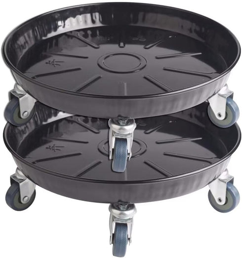 ARTLINE Round Plant Stand with Lockable Wheels, Heavy Duty for Indoor Outdoor, Large