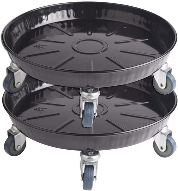 ARTLINE Round Plant Stand with Lockable Wheels, Heavy Duty for Indoor Outdoor, Large
