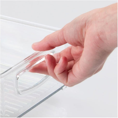 8 Pack, mDesign Small Plastic Kitchen Storage Container Bin with Handles - Organization in Pantry, Refrigerator