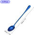 uxcell Set of 4 Long Handle Spoon, 7.5-Inch Stainless Steel Ice Cream Spoon Cocktail Stirring Spoons Coffee Spoons for Mixing, Beverage, Coffee (Blue)