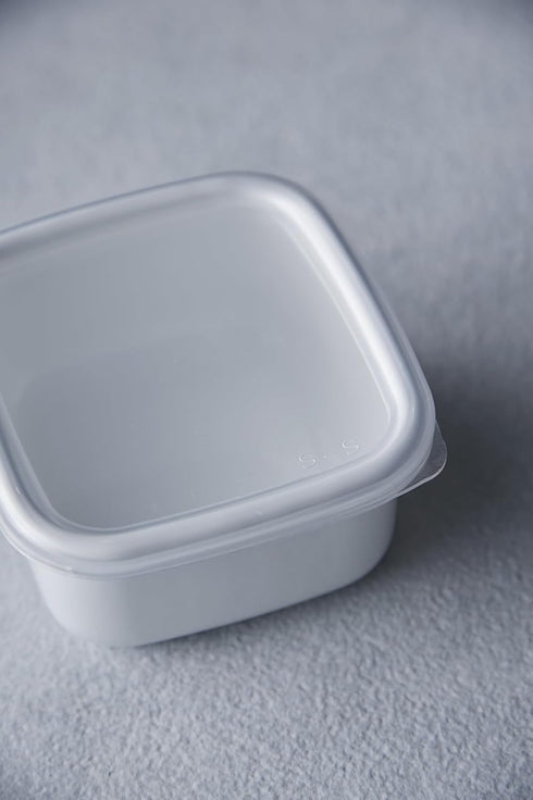 Noda Horo White Enamel Stockpot Food Container (S), Imported from Japan (One Pack)