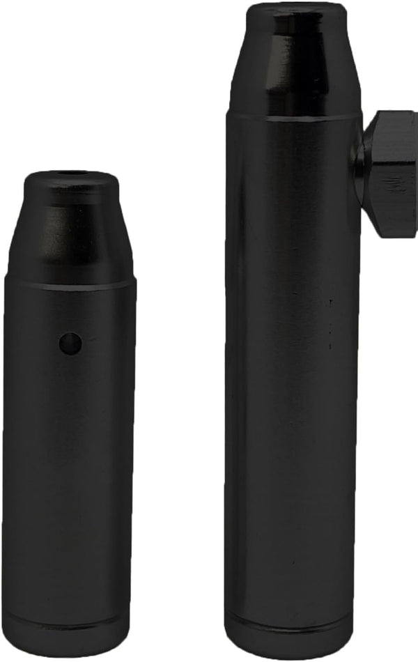 iSnuff Travel Storage Box, Discreet Compact Spice Dispenser, 2Pcs Bullet Style Set (L and XL)