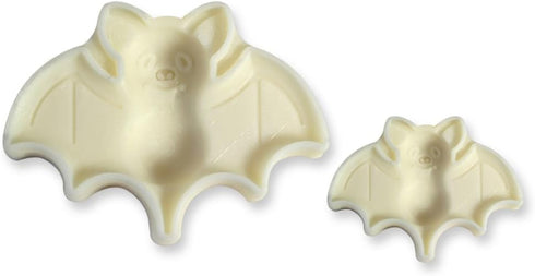 JEM Enterprises Pop It - Bat Shaped Mold for Cake Decorating, Set of 2, Large & Small Sizes, White