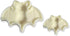 JEM Enterprises Pop It - Bat Shaped Mold for Cake Decorating, Set of 2, Large & Small Sizes, White