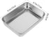 PRETYZOOM Grill Pan Set with Lid, Baking Pan with Roasting Rack, Metal Baking Tray for BBQ Grills