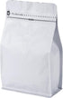 50 Count 8 Ounce Matt White Aluminum Foil Coffee Bags, Stand Up/Flat Bottom Side Gusset Coffee Pouches with Air Release