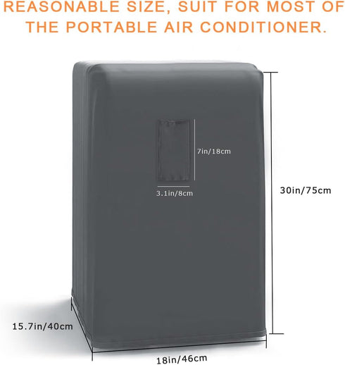 15 18 30" Luxiv Portable Air Conditioner Cover, Gray Portable AC Unit Cover x x Anti-Dust Compact Air Conditioner