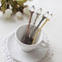 Yalulu 5Pcs Retro Crystal Alloy Stereoscopic Coffee Spoon Set - Tea Spoon Dessert Spoon Ice Cream Spoons