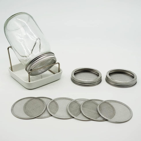 QurHapzy 12 Pack Lids,304 2.75 Inch Sprouting Stainless Steel Screen Filter Strainer Lid for Regular Mouth Mason