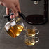 Set Set Lazy Kungfu Glass Tea Semi Automatic Drip Rotating with Infuser Glass Teapot