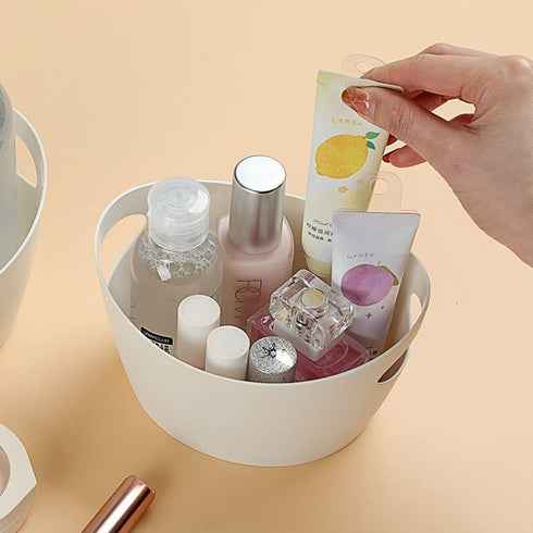 kaileyouxiangongsi 10PCS Mini Plastic Baskets for Office Organization, Home Kitchen Bedroom Decor, White