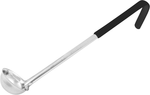 Winco Prime One Piece Stainless Steel Ladle - NSF Listed, Black