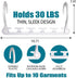 Max Pack of 10 Closet Organizer, Space Saving for Wrinkle-Free Clothes, Compact Closet Organization & Storage, Fully Assembled Hanger Back to School Closet Organizer - White by Wonder Hanger