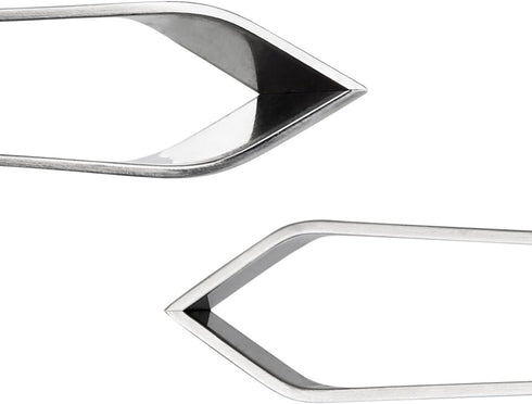 2 Pieces Fish Bone Tweezers, Stainless Steel Flat and Slant Tweezers, Pliers Remover Tool (4.6")