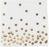 80 Pack of White Paper Cocktail Napkins with Gold Foil Polka Dot Confetti, Polka Dot Party Supplies (5 x 5 in)