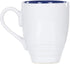 Iris Watercolor Purple On White - 16 Ounce Glossy Stoneware Mug with Handle