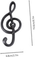 2pcs Music Decor Coat Hook, Wall Mount Guitar Hangers, Decorative Towel Hooks for Hats, Robes, and Purses, Iron Metal