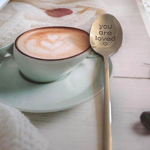 You Are Loved Gifts Spoon for Women, Men, Coffee Tea Gift for Grandma, Husband, Romantic Gifts for Mom, Wife