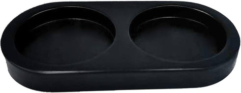 WOHENI Salt & Pepper Mill Tray, Black Real Wood Tray