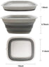 SAMMART 7.7L (2 Gallon) Collapsible Tub - Foldable Dish Tub, Portable Washing Basin (Grey, S)