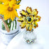 Qf QFkris Crystal Sunflower Figurine, Table Crystal Flower Collectible Ornament, Souvenir Gift