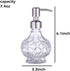 Soap Dispenser with Stainless Steel Pump, Clear Crystal Design, Vintage Elegant Refillable Liquid Hand Soap Dispenser