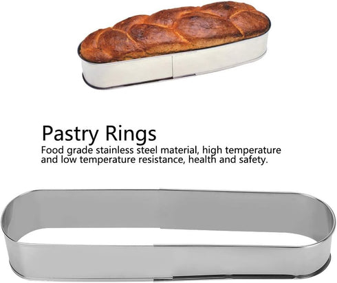 Oval Cake Tools Stainless Steel Baking Ring - Non Stick Retractable Cake Tools for DIY Baking