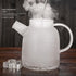 Glass Teapot, Stovetop and Microwave Safe Borosilicate Teapot, 60.8 oz with Natural Bamboo Lid and Removable Filter
